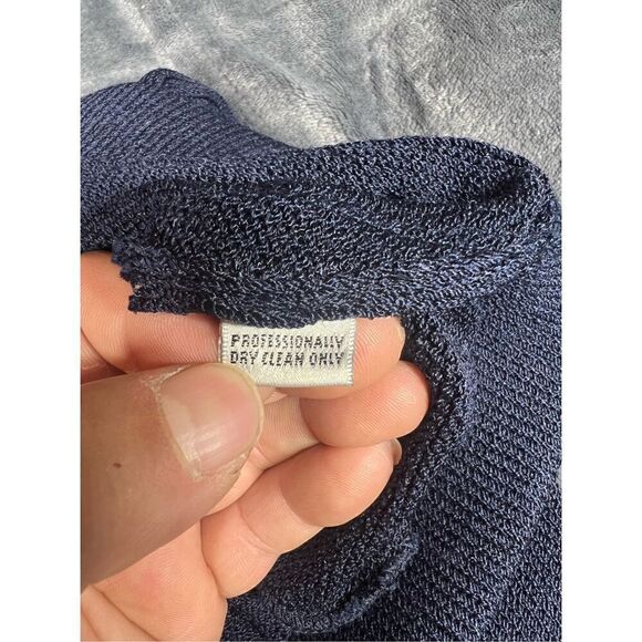 ST. JOHN BASIC Size 8‎ Navy Blue Santana Knit Elastic Waist Pants Trousers EUC - Picture 4 of 10